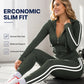⌛Limited-Time Offer-Women's Striped Zip-Up Hoodie & Pants Set