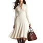 ⌛Limited-Time Offer-Women’s Ribbed Knit Slim Fit Half-Zip Dress