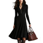 ⌛Limited-Time Offer-Women’s Ribbed Knit Slim Fit Half-Zip Dress