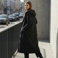 Hot Sale 50% OFF💖Women’s Vintage Fuzzy-Lined Long Coat With Hood