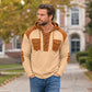 ✨Men's Casual Waffle Knit Hooded Sweatshirt