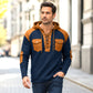 ✨Men's Casual Waffle Knit Hooded Sweatshirt