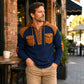 ✨Men's Casual Waffle Knit Hooded Sweatshirt