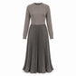 Hot Sale 50% OFF💖Women's Round Neck Pleated Maxi Dress