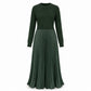 Hot Sale 50% OFF💖Women's Round Neck Pleated Maxi Dress