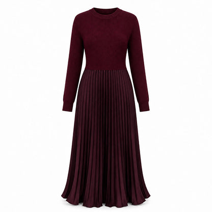 Hot Sale 50% OFF💖Women's Round Neck Pleated Maxi Dress