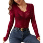 🌸 50% OFF NOW!  Women's Sexy V-Neck Floral Lace Top