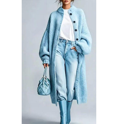 ✨🧶 Cozy Length, Effortless Layers | Women's Chunky Knit Long Sweater Coat
