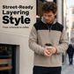 Men's Casual Color-Block Thermal Jacket