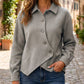 🍂✨ Women's Irregular Diagonal Button-Down Jacket – Unique, Flattering & Effortlessly Chic