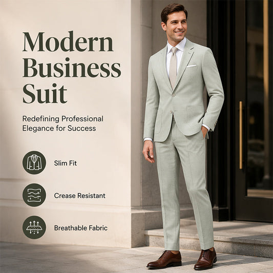 ✨ Premium Tailoring | Men's Slim-Fit Blazer & Pants 2-Piece Suit ⚡ Free Shipping
