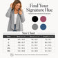 🧶Women's Casual Draped Open Front Cardigan – Cosy, Flattering & Effortlessly Chic