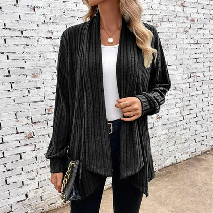 🧶Women's Casual Draped Open Front Cardigan – Cosy, Flattering & Effortlessly Chic