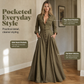 ✨ Polished Without the Fuss | Women's Lapel Button-Down Maxi Dress