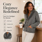 ☁️ Cozy Elegance | Women's Furry-Collar Knit Cardigan