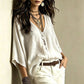 Hot Sale 50% OFF💖Women's Effortless Draped V-Neck Blouse