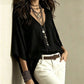 Hot Sale 50% OFF💖Women's Effortless Draped V-Neck Blouse