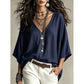 Hot Sale 50% OFF💖Women's Effortless Draped V-Neck Blouse