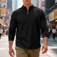 Men's Quarter-Zip Jacquard Pullover Sweatshirt