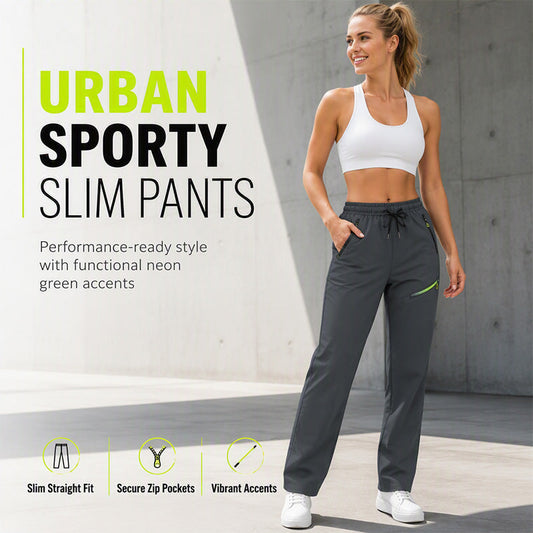 ⏳LAST DAY SALE 50% OFF!!🔥Women's Casual Athletic Pants with Zipper Pockets