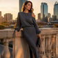 Hot Sale 50% OFF💖Women's Slanted Shoulder Sweatshirt & Sleeveless Dress Set