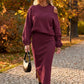Hot Sale 50% OFF💖Women's Slanted Shoulder Sweatshirt & Sleeveless Dress Set