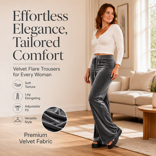 ✨ Retro Meets Comfort | Women’s Velvet Drawstring Flare Pants✨𝘉𝘶𝘺 𝘢𝘯𝘺 2 𝘢𝘯𝘥 𝘨𝘦𝘵 𝘢𝘯 𝘦𝘹𝘵𝘳𝘢 8% 𝘥𝘪𝘴𝘤𝘰𝘶𝘯𝘵