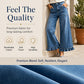 ⌛Limited-Time Offer-Women's Chic Ruffled Hem Straight Leg Jeans