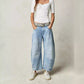 👖 Sculpted Retro Shape | Women's Curved Wide-Leg Denim Jeans