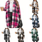 🧥 Classic Plaid, Easy Layers | Women's Long Lapel Coat