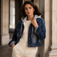 💙 Two Ways to Wear Denim | Women's Layered Hooded Denim Jacket