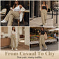 👖 More Pockets, Easy Movement | Women's High-Waist Straight-Leg Cargo Pants