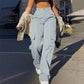 👖 More Pockets, Easy Movement | Women's High-Waist Straight-Leg Cargo Pants