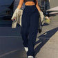👖 More Pockets, Easy Movement | Women's High-Waist Straight-Leg Cargo Pants