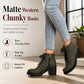 👢 Stable Steps, Western Edge | Women's Side-Zip Chunky Heel Ankle Boots