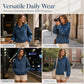 Hot Sale 50% OFF💖Women's Casual Button Up Denim Hoodie