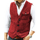 ✨ Vintage Smart Style | Men's Textured V-Neck Casual Waistcoat