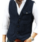 ✨ Vintage Smart Style | Men's Textured V-Neck Casual Waistcoat