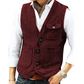 ✨ Vintage Smart Style | Men's Textured V-Neck Casual Waistcoat