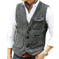 ✨ Vintage Smart Style | Men's Textured V-Neck Casual Waistcoat