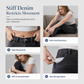 Women's High Waisted Stretch Denim Jeans with Cargo Pockets and Button Cuffs