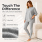 Women's Ribbed Knit Hooded Sweatshirt & Pants Set