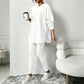 Women's Ribbed Knit Hooded Sweatshirt & Pants Set