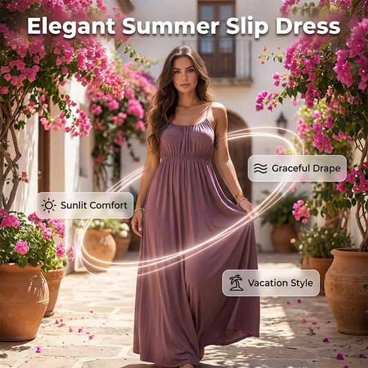 ⏰ Last Day Sale 62% Off | Women's Drawstring Spaghetti-Strap Maxi Dress