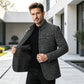 Men's Slim-Fit Mandarin Collar Blazer