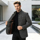 Men's Slim-Fit Mandarin Collar Blazer