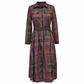 ✨ French-Inspired Elegance | Women's Plaid Cinched-Waist Pleated A-Line Dress