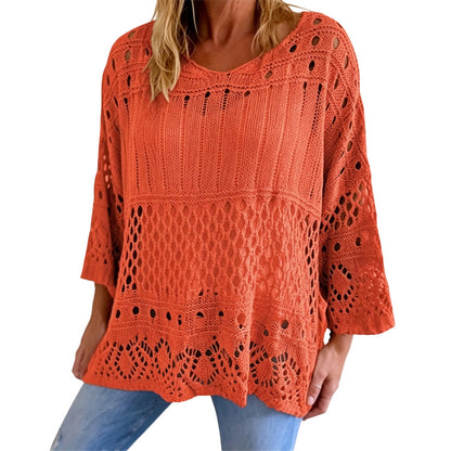👚✨Women's Hollow-Out Crochet Knit Sweater✨𝘉𝘶𝘺 𝘢𝘯𝘺 2 𝘢𝘯𝘥 𝘨𝘦𝘵 𝘢𝘯 𝘦𝘹𝘵𝘳𝘢 8% 𝘥𝘪𝘴𝘤𝘰𝘶𝘯𝘵