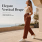 👖 Flattering Drape, All-Day Ease | Women's Ribbed Drawstring Wide-Leg Pants