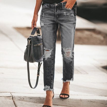 Hot Sale 50% OFF💖Women's Retro Distressed Ripped Jeans